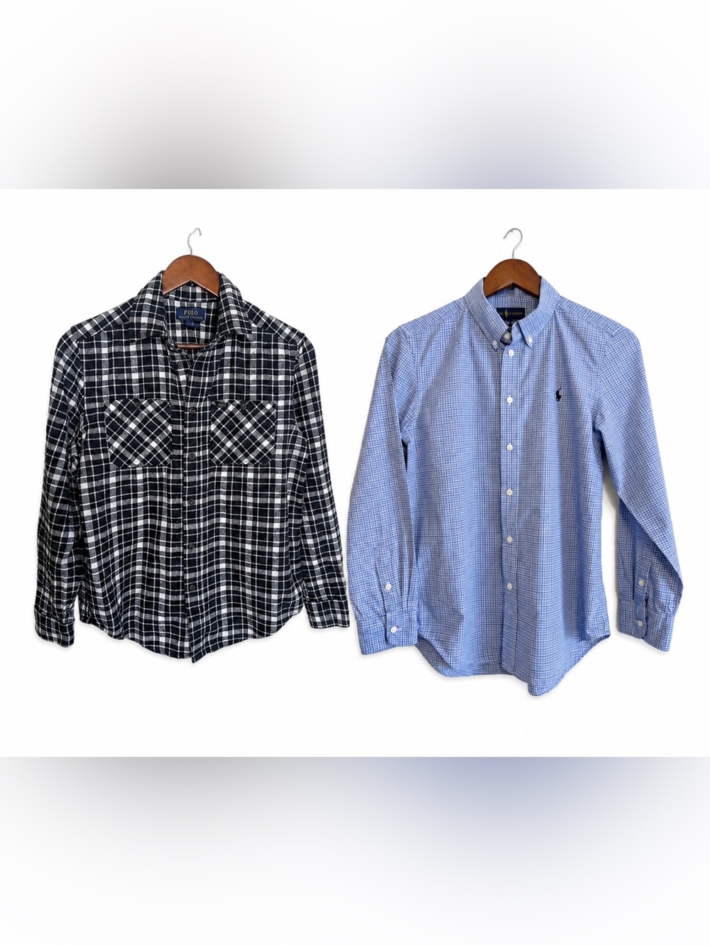 POLO RALPH LAUREN Shirt lot of two Boys Size L 14-16